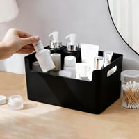 LYLIDIA Úložný box 6,3 l, čierny, 26 cm, sada 4 ks, na organizáciu v kancelárii aj doma 4