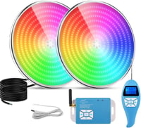 LyLmLe 35W RGB LED medence lámpa PAR56, IP68 vízálló, 2 db, távirányítóval 1