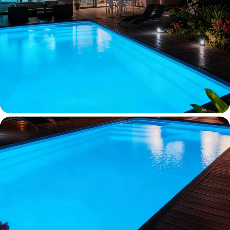 LyLmLe LED medence lámpa 35W, 3500 lm, IP68 vízálló, rozsdamentes acél