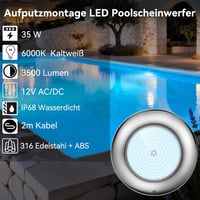 LyLmLe LED medence lámpa 35W, 3500 lm, IP68 vízálló, rozsdamentes acél 2