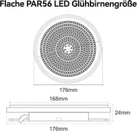 LyLmLe 35W RGB LED medence lámpa PAR56, IP68 vízálló, 2 db, távirányítóval 9