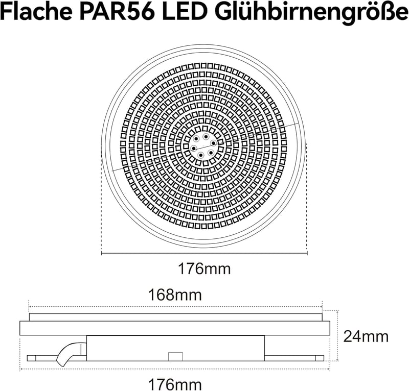 LyLmLe 35W RGB LED medence lámpa PAR56, IP68 vízálló, 2 db, távirányítóval