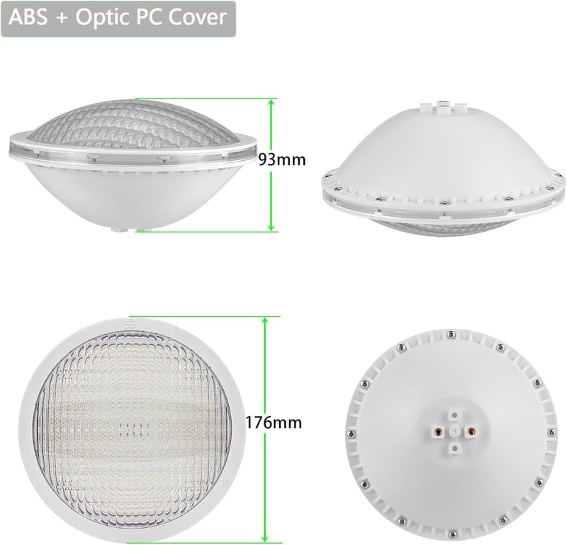 LyLmLe RGB LED Medence Világítás 20W - Színváltós, Távirányítós Vízalatti Reflektor, PAR56 Halogén Izzó Helyettesítő, IP68 Vízálló, 12V AC (