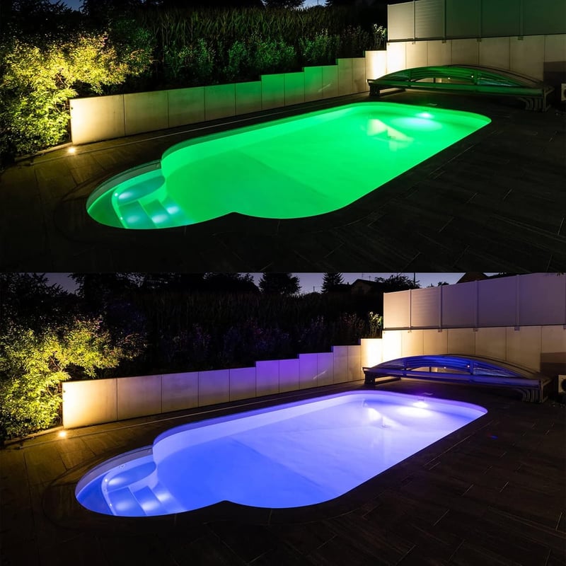 LyLmLe RGB LED Medence Világítás 20W - Színváltós, Távirányítós Vízalatti Reflektor, PAR56 Halogén Izzó Helyettesítő, IP68 Vízálló, 12V AC (