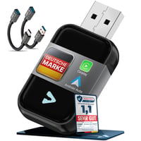 LYMARO Bezdrôtový adaptér CarPlay a Android Auto – USB-A Plug & Play bezdrôtový adaptér pre upgrade do auta, podpora Apple CarPlay a Android Auto, čierny 1