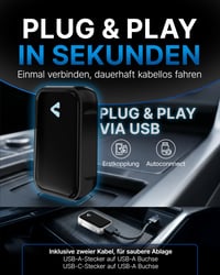 LYMARO Bezdrôtový adaptér CarPlay a Android Auto – USB-A Plug & Play bezdrôtový adaptér pre upgrade do auta, podpora Apple CarPlay a Android Auto, čierny 4