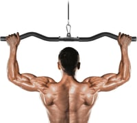 Lyndwin Edzőtermi Húzórúd - 92 cm Ívelt Acél Bicepsz Rúd Otthoni Edzéshez, Crossfit és Erőnléti Tréninghez Karabinerrel 1