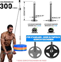 Lyndwin Kábeles Húzórendszer Egyenes Rúddal - Otthoni Edzőtorony Tricepsz, Bicepsz és Hátizom Edzéshez - Fekete Fitness Eszköz 5