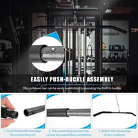 Lyndwin Lat Húzórúd Edzőtermi Edzéshez - Ergonomikus Acél Bicepsz Rúd Otthoni Edzéshez, CrossFit és Erőnléti Edzéshez, 300 Font Teherbírás 4