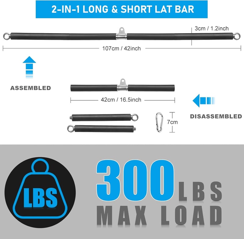 Lyndwin Lat Pull Bar Biceps Húzódzkodó Rúd Erőedzés Fitness Otthoni Edzés - 39"