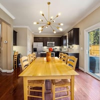 LynPon Lustră Modernă Sputnik - Lampă de Tavan cu Înălțime Ajustabilă, Aurie, cu 12 Becuri, Pendul Retro pentru Living, Bucătărie, Sufragerie 7