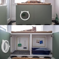 LYNX Macska Ajtó Beltéri Nyílászáró Macskanyílással Kicsi és Nagy Macskáknak 4