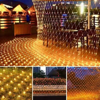 LYPPUL 3x2m 200 LED hálózat lámpa IP67 vízálló kültéri beltéri 8 módú meleg fehér 1