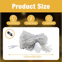 LYPPUL 3x2m 200 LED hálózat lámpa IP67 vízálló kültéri beltéri 8 módú meleg fehér 8