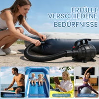 Pompă de aer electrică LYPPUL 600W, cu 5 duze, pompă pentru saltele gonflabile, pentru saltele Airtrack, colace, bărci, paturi cu apă, pompă electrică portabilă 7