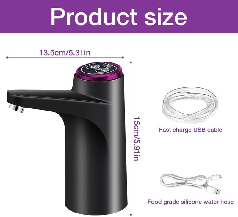LYPPUL Elektromos Vízpumpa USB Töltéssel - 5 Gallon Automata Ivóvíz Diszpenzser