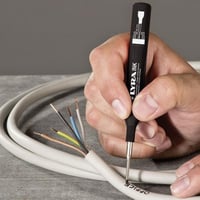 LYRA Ink Deep Hole Marker popisovač s tenkým hrotom, 1 mm, 35 mm teleskopický hrot, čierny, na priemyselné a stavebné použitie, 1 ks 5