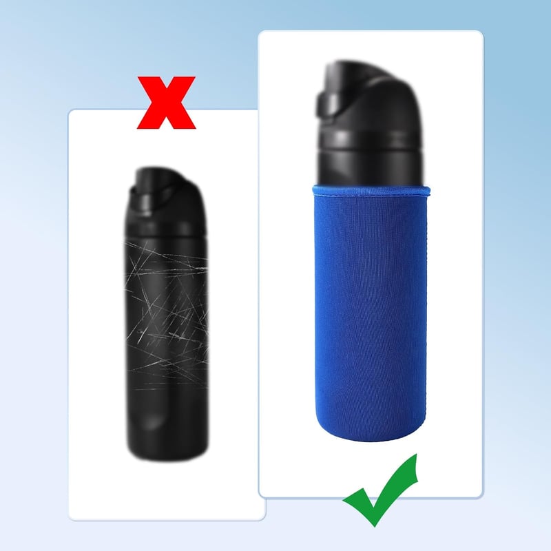 Lyreh kék neopren palacktakaró hüvely FreeSip műanyag 25 oz termoszpalackhoz, mosható védőborítás hőmegtartás és sérülés ellen