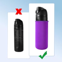 Husă din neopren Lyreh Lila pentru sticlă de apă FreeSip de 25 oz, protecție termoizolantă lavabilă pentru sticlă 6