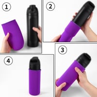 Husă din neopren Lyreh Lila pentru sticlă de apă FreeSip de 25 oz, protecție termoizolantă lavabilă pentru sticlă 5