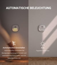Lyridz mozgásérzékelős LED éjszakai lámpa szett 3db, töltöthető, 3 módú, lépcsővilágítás - White 3