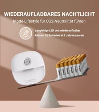 Lyridz mozgásérzékelős LED éjszakai lámpa szett 3db, töltöthető, 3 módú, lépcsővilágítás - White 2