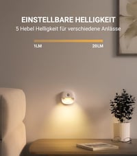 Lyridz mozgásérzékelős LED éjszakai lámpa szett 3db, töltöthető, 3 módú, lépcsővilágítás - White 4