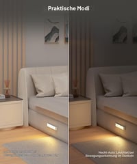 Lyridz senzorové svetlo do skrine, plynulá regulácia jasu, 1500 mAh batéria, 120 lm, 2700K teplá biela, do kuchyne a šatníka, 2 ks 3