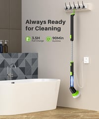 LyriFine elektromos tisztítókefe IPX7 vízálló hosszú nyéllel 2 sebességgel 6