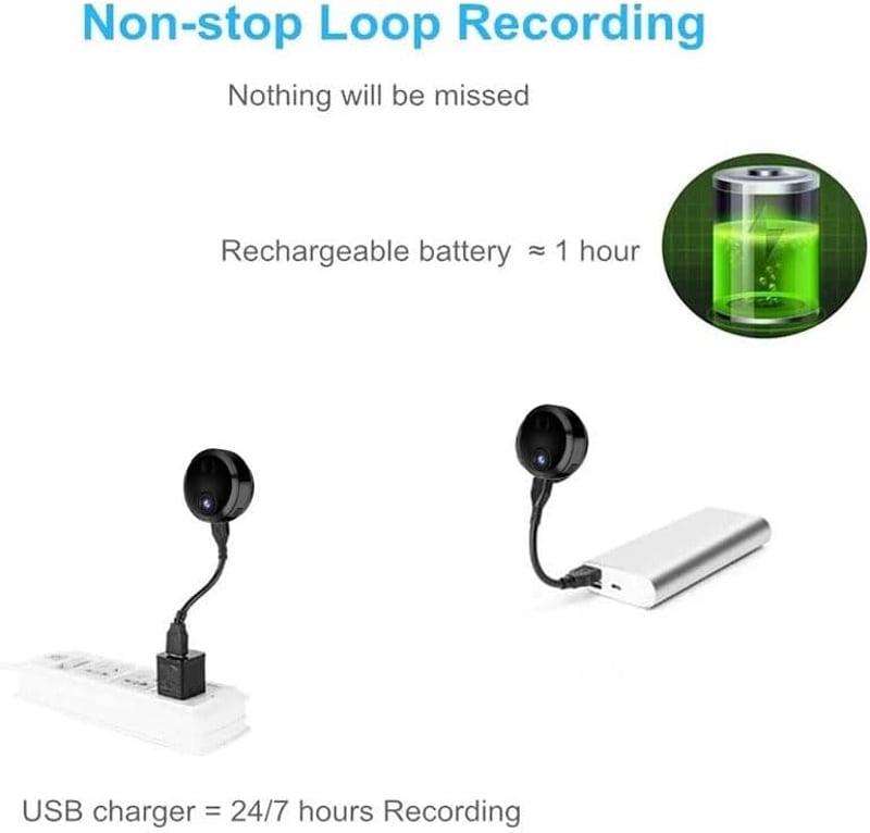 LySuyeo Mini Kamera 1080P WiFi Éjjellátó Mozgásérzékelő Mágneses Tartó