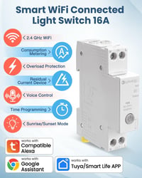 Lytool Smart WiFi Időzítő 16A DIN Sín Energiamérés Alexa Google 2