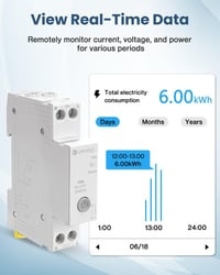Lytool Smart WiFi Időzítő 16A DIN Sín Energiamérés Alexa Google 5