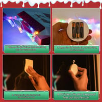 LYUBASA Set 3 Instalații Luminoase de Crăciun cu Temporizator, Forme de Brad, Stea și Clopoțel, 30 LED-uri Colorate, Decorațiune de Fereastră cu Ventuză și Baterii pentru Interior 7