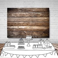 LYWYGG 8x6ft Barna Fa Fotóháttér Fa Padló Faldekoráció Fotózáshoz 2