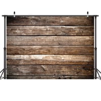 LYWYGG 8x6ft Pozadina za fotografiranje sa smeđim drvenim uzorkom, drveni pod i zidna dekoracija 2