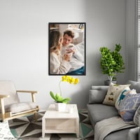 LYYYYX Crni aluminijski okvir za slike 40x60 cm, s nereflektirajućim akrilnim staklom, za portretno i pejzažno postavljanje, za fotografije, postere, puzzle, 1 kom. 5