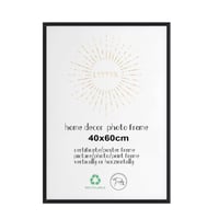 LYYYYX Crni aluminijski okvir za slike 40x60 cm, s nereflektirajućim akrilnim staklom, za portretno i pejzažno postavljanje, za fotografije, postere, puzzle, 1 kom. 1
