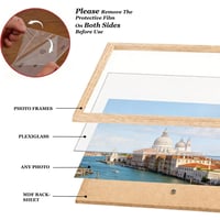 LYYYYX Képkeret 50x70 cm Bézs Fa, Tükröződésmentes Akril Üveg, Fali Képkeret Fotókhoz, Poszterekhez és Puzzle-höz, 1 db 5