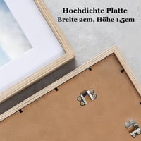 LYYYYX Képkeret 50x70 cm Bézs Fa, Tükröződésmentes Akril Üveg, Fali Képkeret Fotókhoz, Poszterekhez és Puzzle-höz, 1 db 3