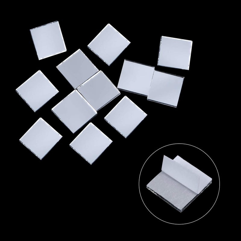 1300 bucăți mozaic oglindă autoadeziv LznYi 10x10 mm, decorațiuni DIY