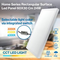 M Ledme LED stropna panel svjetiljka 60x30 cm 24W CCT — Na jednom kutu postoji udubljenje/oštećenje (stanje: vidi 2. sliku) 4