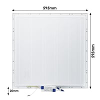 M Ledme LM5315 LED panel 60x60 cm 42W neutrálna biela 4500K 4200 lúmenov, vstavané stropné svietidlo do kancelárie, vrátane drivera, 2 ks 6