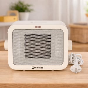 Keramický teplovzdušný ventilátor Mimotec Scatola 1500W, 3 stupne, termostat – biely