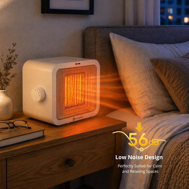 M Mimotec 1500W Kerámia Ventilátoros Fűtőgép 3 Fokozat Termosztát Csendes