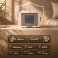 M Mimotec 1500W Kerámia Ventilátoros Fűtőgép 3 Fokozat Termosztát Csendes 6