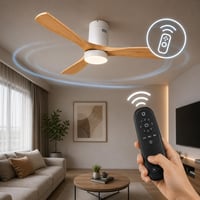 Ventilator de tavan cu LED Mimotec Energy – Ø132 cm, motor DC, 6 viteze, telecomandă, pale cu aspect de lemn, temporizator, mod vară/iarnă 5
