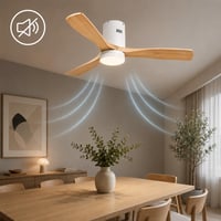 Ventilator de tavan cu LED Mimotec Energy – Ø132 cm, motor DC, 6 viteze, telecomandă, pale cu aspect de lemn, temporizator, mod vară/iarnă 9