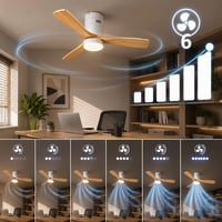 Ventilator de tavan cu LED Mimotec Energy – Ø132 cm, motor DC, 6 viteze, telecomandă, pale cu aspect de lemn, temporizator, mod vară/iarnă 7