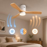 Ventilator de tavan cu LED Mimotec Energy – Ø132 cm, motor DC, 6 viteze, telecomandă, pale cu aspect de lemn, temporizator, mod vară/iarnă 6