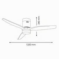 Ventilator de tavan cu LED Mimotec Energy – Ø132 cm, motor DC, 6 viteze, telecomandă, pale cu aspect de lemn, temporizator, mod vară/iarnă 4